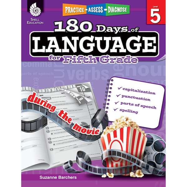 Shell Education Shell Education 180 Days of Language Book, Grade 5 51170 - main